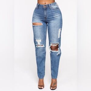 Fashion Nova Kia Boyfriend Ripped Jeans
